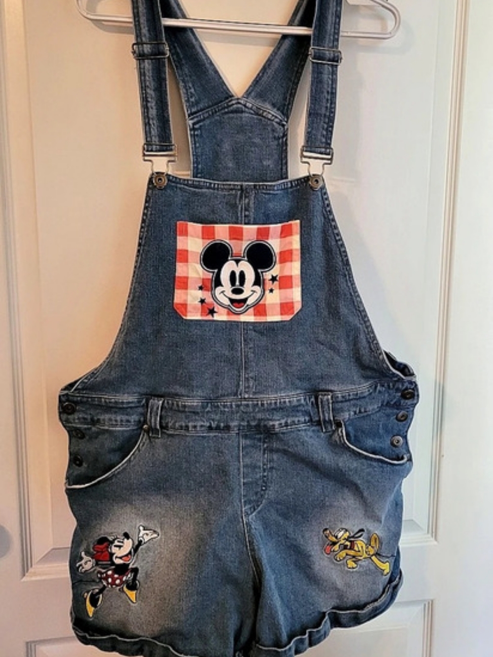 Disney Mickey Denim Overalls, Women's Plus Size